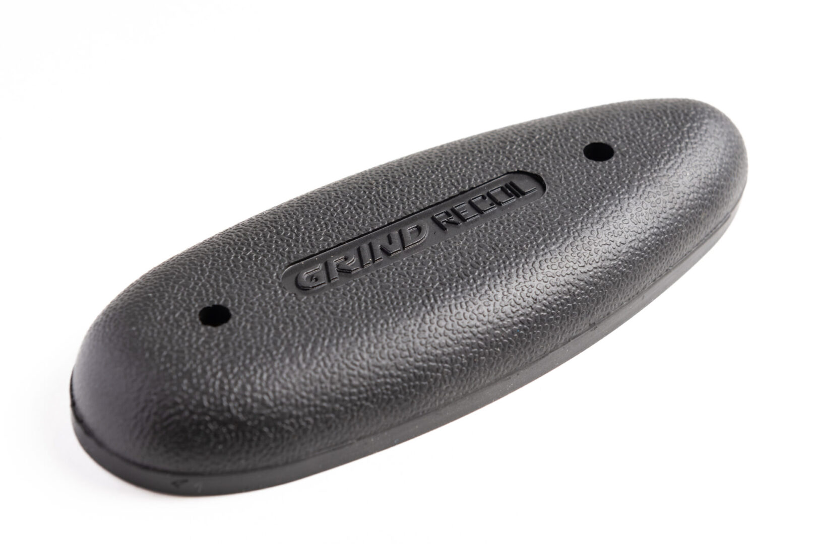 A black plastic object with the grinduro logo on it.