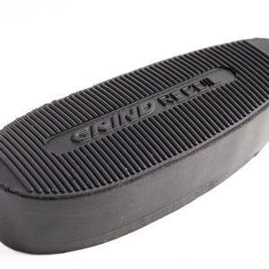 A black rubber shoe sole with grinders logo on it.